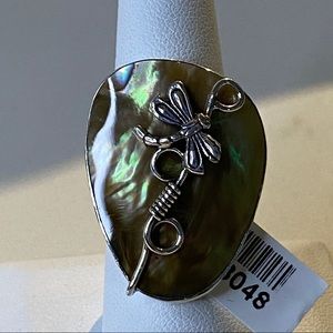 Bali Dragonfly Ring Mother of Pearl Ring